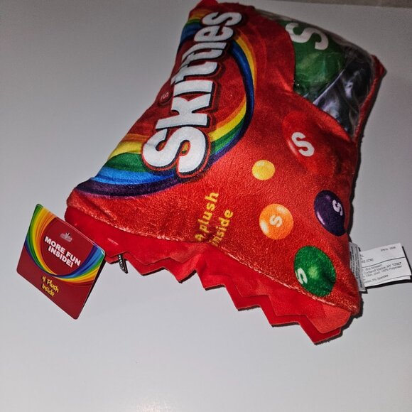 NEW Skittles Plush Candy Toy 13" Wide Includes 4 Mini Plush Pillow Decor - Picture 2 of 10